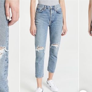 Agolde Riley High Rise Straight Jeans